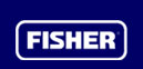 Fisher Controls logo on blue