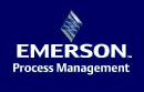 Emerson Process Management logo on blue